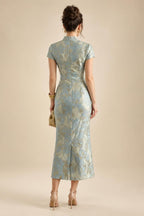Chiffon A-Line/Princess Scoop Neck Floor-Length Mother of the Bride & Groom Dresses with Floral Embroidery (SHI22501221)