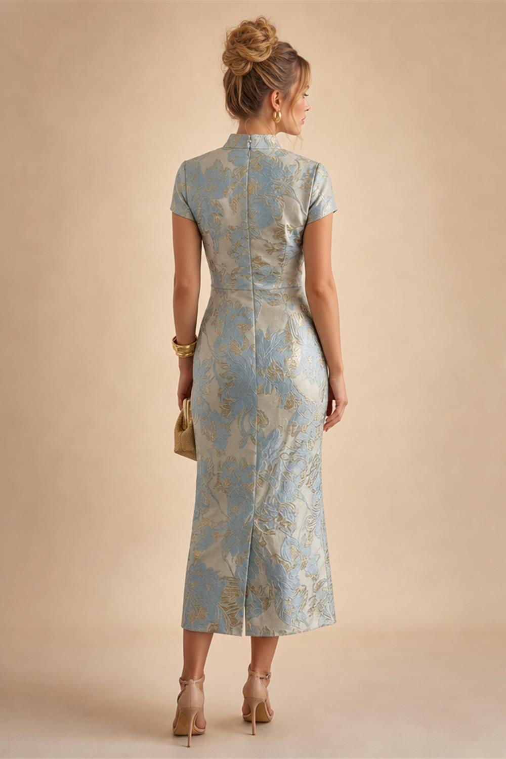 A-Line/Princess V-Neck Chiffon Floor-Length Mother of the Bride & Groom Dresses with Lace Appliques, Sequin & Ruffles (SHI22501608)