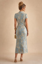 A-Line/Princess V-Neck Chiffon Floor-Length Mother of the Bride & Groom Dresses with Lace Appliques, Sequin & Ruffles (SHI22501608)