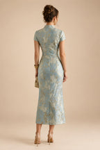 A-Line/Princess Off Shoulder Chiffon Floor-Length Mother of the Bride & Groom Dresses with Ruched Waist & Slit (SHI22501619)