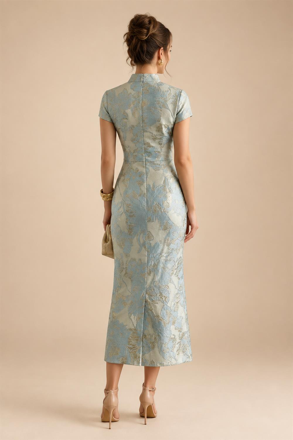 A-Line/Princess Off Shoulder Chiffon Floor-Length Mother of the Bride & Groom Dresses with Ruched Waist & Slit (SHI22501619)