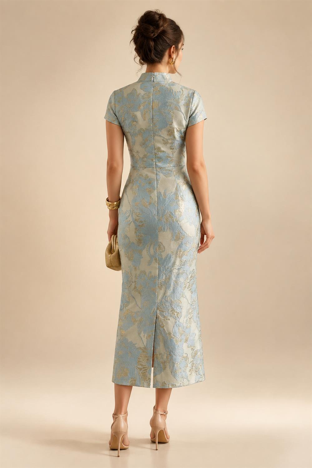 A-Line/Princess Scoop Neck Cap Sleeve Floor-Length Mother of the Bride Dresses with Lace Applique (SHI22500008)