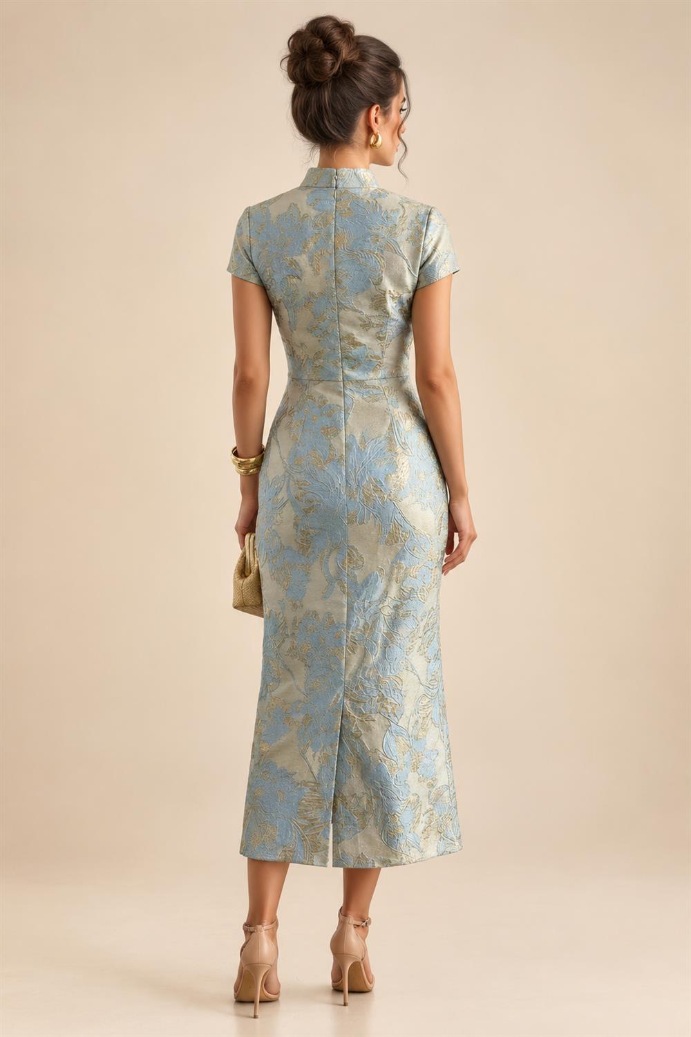 A-Line/Princess One Shoulder Floral Embroidery Floor-Length Mother of the Bride & Groom Dresses for Women (SHI22501656)