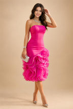Sheath Floral Jacquard Off Shoulder Mother of the Bride & Groom Dresses with Flower (SHI22500777)