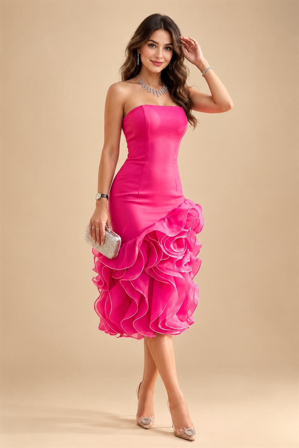 Chiffon A-Line/Princess Spaghetti Straps Mini Homecoming Dresses with Ruffles (SHI22370482)