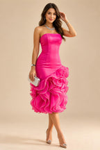 Sheath/Column Asymmetrical Pleated Satin Floor-Length Mother of the Bride Dresses with Ruffle (SHI22500107)
