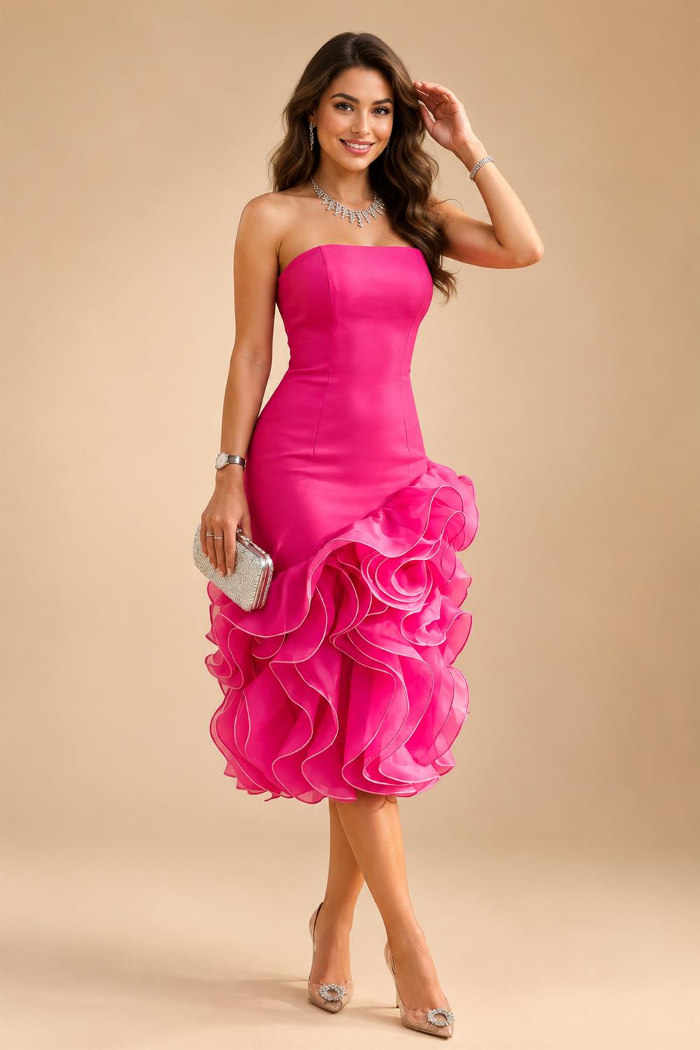 A-Line Floral Sequin Lace Floor-Length Mother of the Bride & Groom Dresses with Ruched Satin Bodice (SHI22500639)