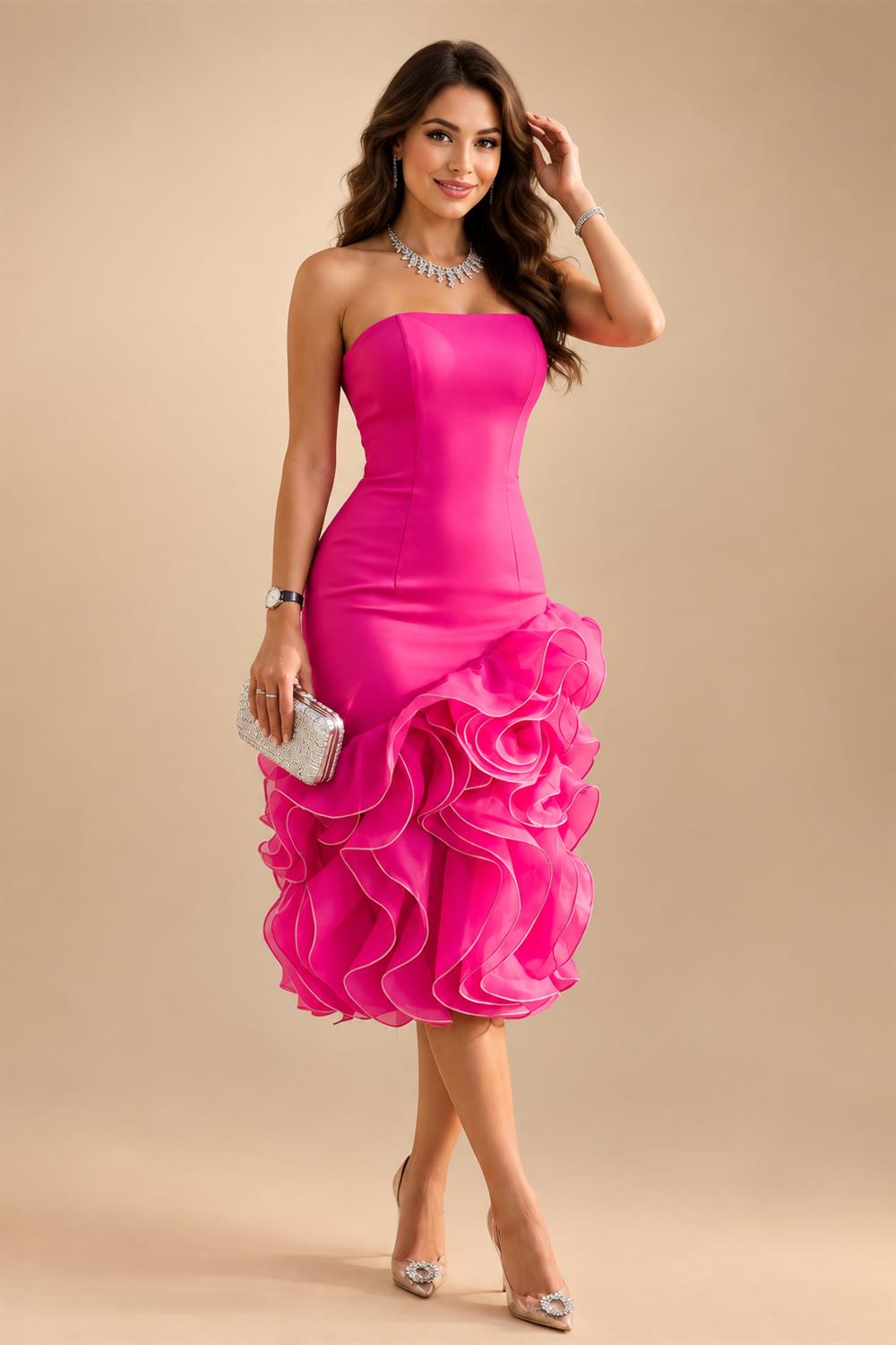 Scoop Neck Chiffon Floor-Length Mother of the Bride & Groom Jumpsuit with Lace Appliques (SHI22501558)