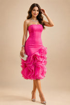 Satin V Neck Floral Print A Line Mother of the Bride Dresses (SHIR1110445)