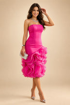 Sheath Chiffon Floral Print Cape Sleeves Mother of the Bride & Groom Dresses for Formal Wedding (SHI22500682)