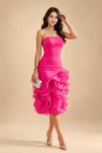 Tulle A-Line/Princess V-Neck Floor-Length Mother of the Bride & Groom Dresses with 3D Flowers (SHI22501351)