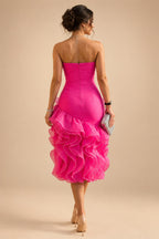 Jacquard Sheath/Column V-Neck Floor-Length Mother of the Bride & Groom Dresses with Ruffles & Ruched Waist (SHI22501060)