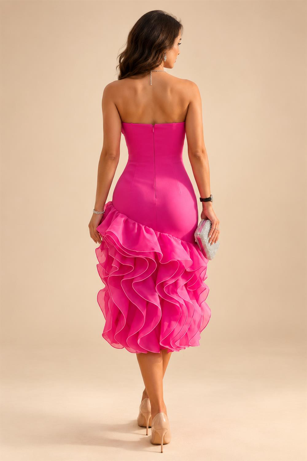 A-Line/Princess Scoop Neck Chiffon Maxi Mother of the Bride & Groom Dresses with Ruffles (SHI22501599)