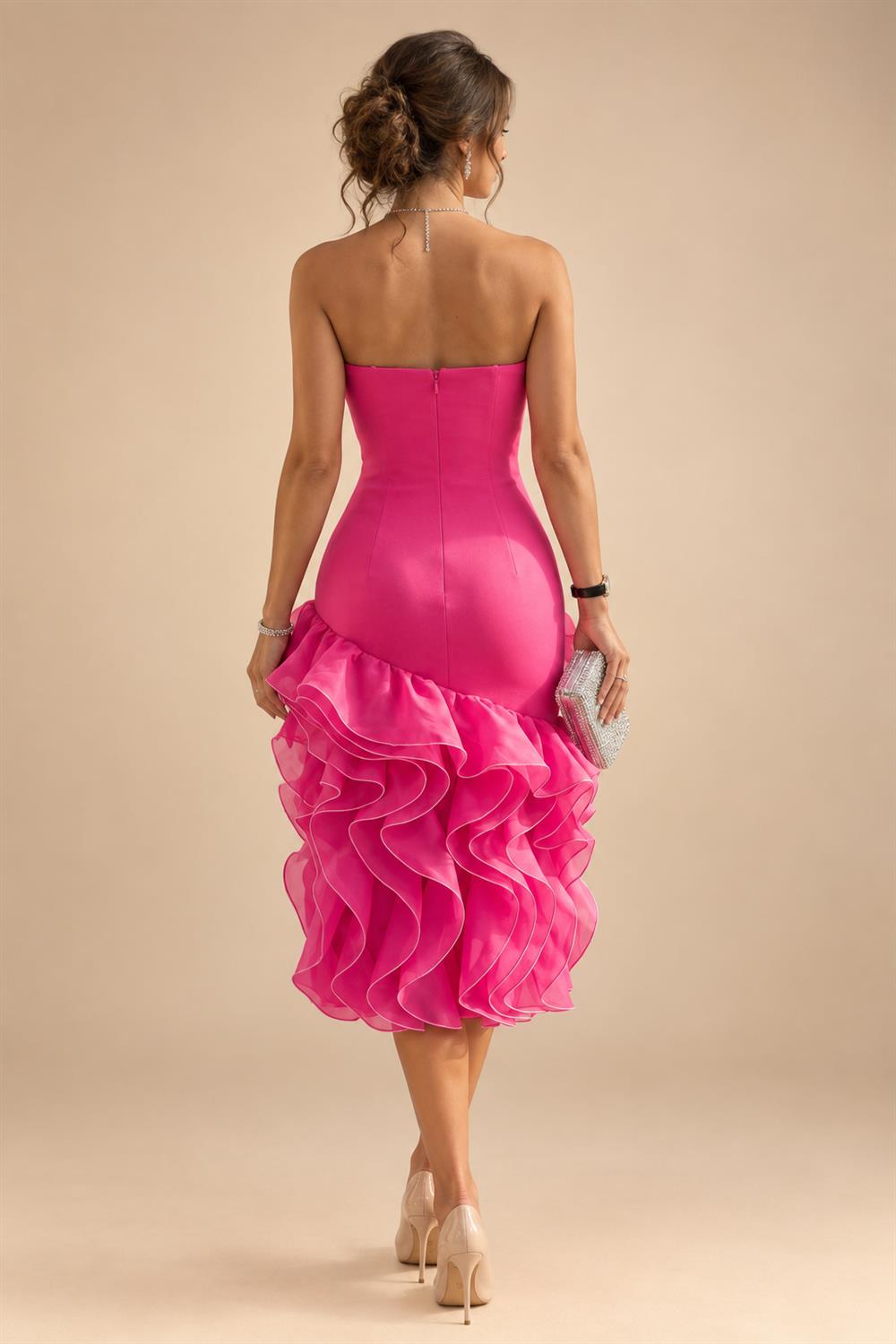 Sheath/Column Scoop Neck Velvet Floor-Length Mother of the Bride & Groom Dresses with Rhinestones (SHI22501640)