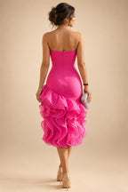 Satin A Line Round Neck Ruched Pleats Mother of the Bride & Groom Dresses (SHI22500952)