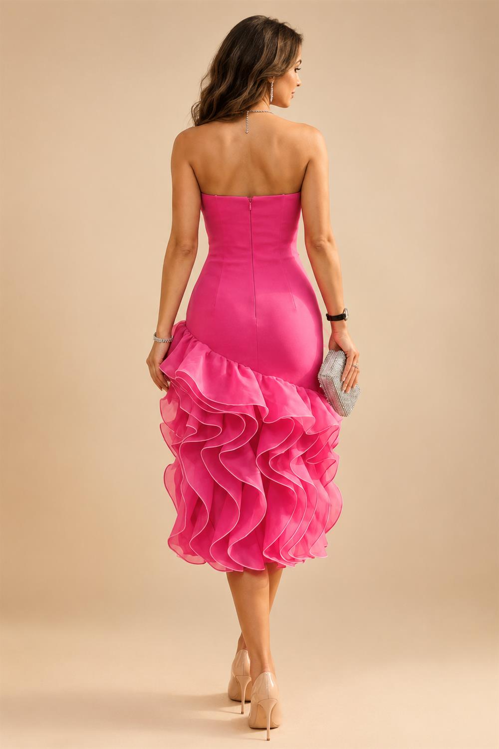 Chiffon A-Line/Princess One Shoulder Floor-Length Mother of the Bride & Groom Dresses with Ruffles & Ruched Waist (SHI22501248)