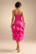 Pantsuit Scoop Neck Satin Maxi Mother of the Bride Pantsuits with Fluffy Feather Trim Cuffs (SHI22501692)