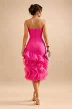 A-Line/Princess V-Neck Chiffon Maxi Mother of the Bride & Groom Dresses with Rhinestones & Pleats (SHI22501693)