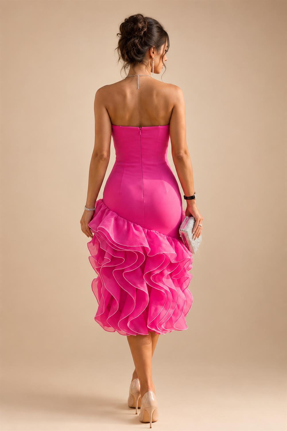 Sequin Floral A-Line/Princess V-Neck Floor-Length Mother of the Bride & Groom Dresses with 3D Flowers & Pleats (SHI22501348)