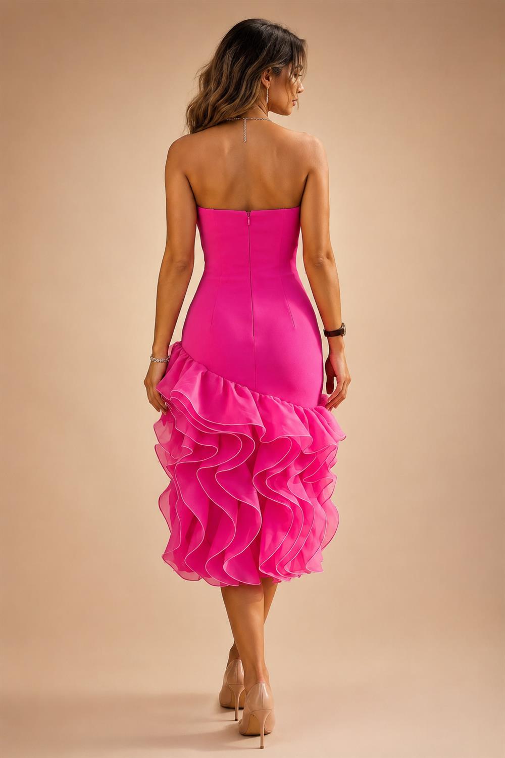 A-Line/Princess V-Neck Chiffon Maxi Mother of the Bride & Groom Dresses with Lace Appliques & Sweep Train (SHI22501644)