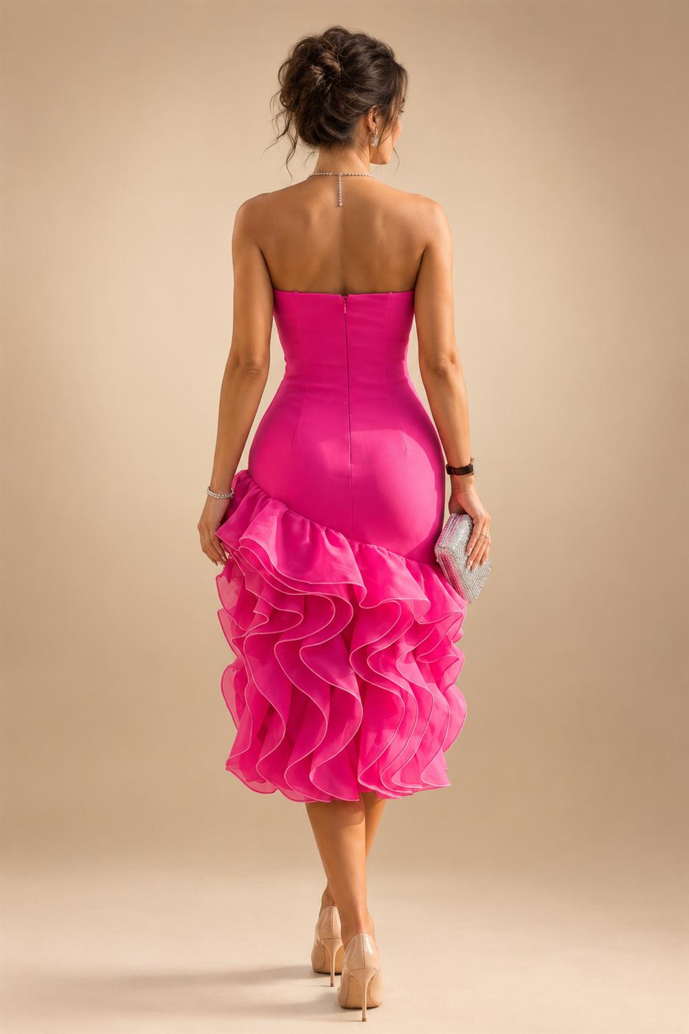 Satin Scoop Neck Mother of the Bride & Groom Dresses with 3D Flower (SHI22500338)