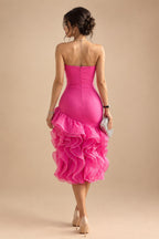 Lightweight Sheath Tea-Length Chiffon Mother of the Bride & Groom Dresses with Cowl Neck & Ruched Waist (SHI22500689)