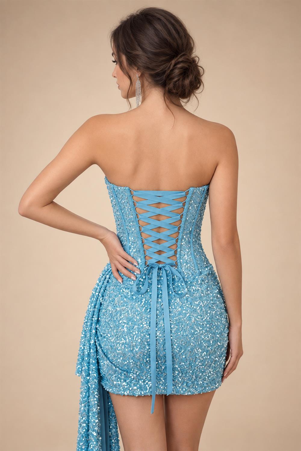 Chiffon A-Line/Princess Spaghetti Straps Mini Homecoming Dresses with Ruffles (SHI22370482)