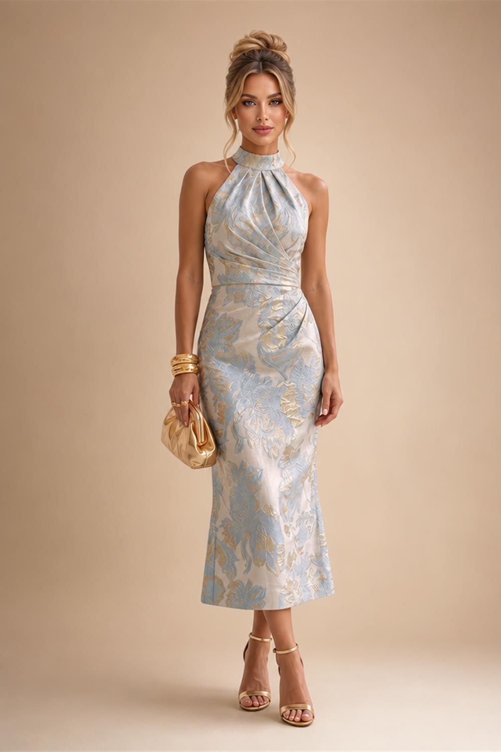 Sheath/Column Off Shoulder Stretch Jersey Floor-Length Mother of the Bride & Groom Dresses with Lace Appliques Sleeves & Slit (SHI22501550)