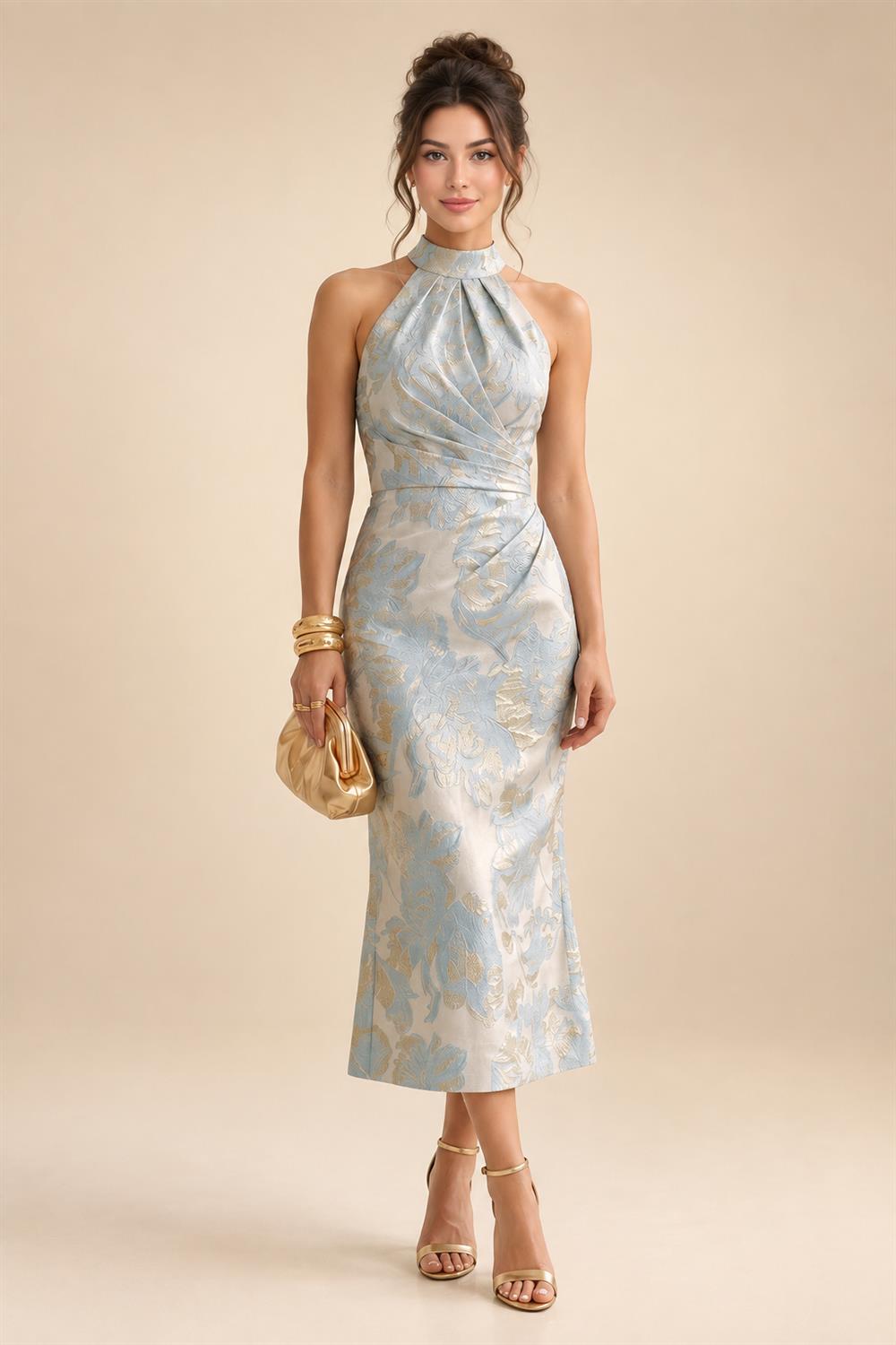 Sheath/Column V-Neck Sequin Maxi Mother of the Bride & Groom Dresses with Ruched Waist & Side Sash (SHI22501697)