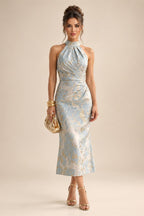 A-Line/Princess Off Shoulder Chiffon Maxi Mother of the Bride & Groom Dresses with Lace Appliques, Rhinestone & Pleats (SHI22501655)