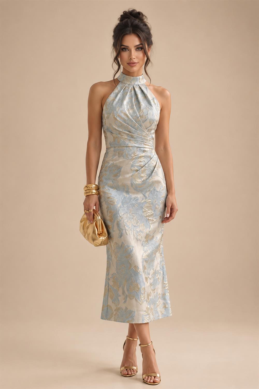 A-Line/Princess One Shoulder Floral Embroidery Floor-Length Mother of the Bride & Groom Dresses for Women (SHI22501656)