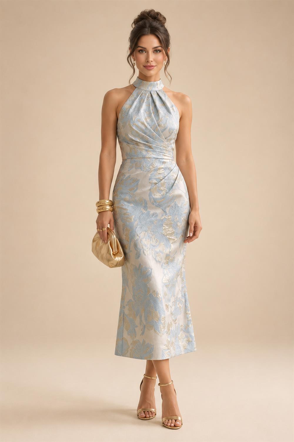 A-Line/Princess V-Neck Chiffon Maxi Mother of the Bride & Groom Dresses with Lace Appliques & Sweep Train (SHI22501644)