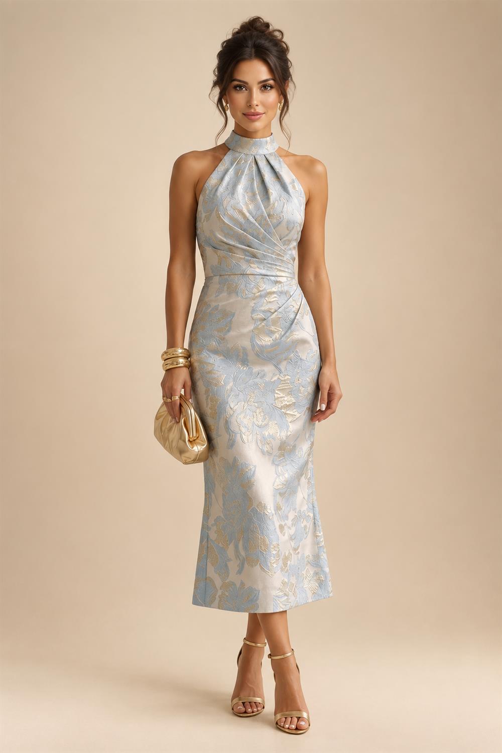 Two-Piece Mermaid Long Sleeve Floor-Length Mother of the Bride Dresses with Blazer Jacket (SHIA22500213)