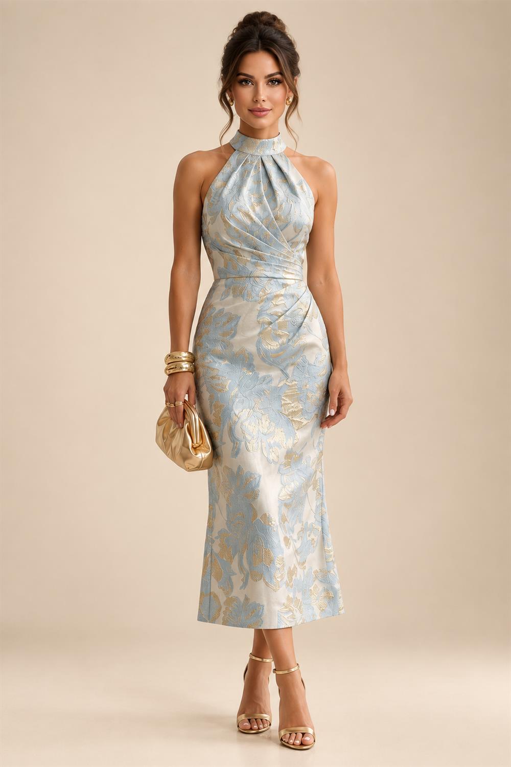 A-Line/Princess Off Shoulder Chiffon Floor-Length Mother of the Bride & Groom Dresses with Sequin, Lace Appliques & Pleats (SHI22501662)