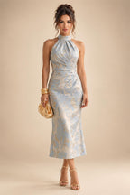 A-Line/Princess One Shoulder Chiffon Floor-Length Mother of the Bride & Groom Dresses with Lace Appliques, Sweep Train & Side Sash (SHI22501663)