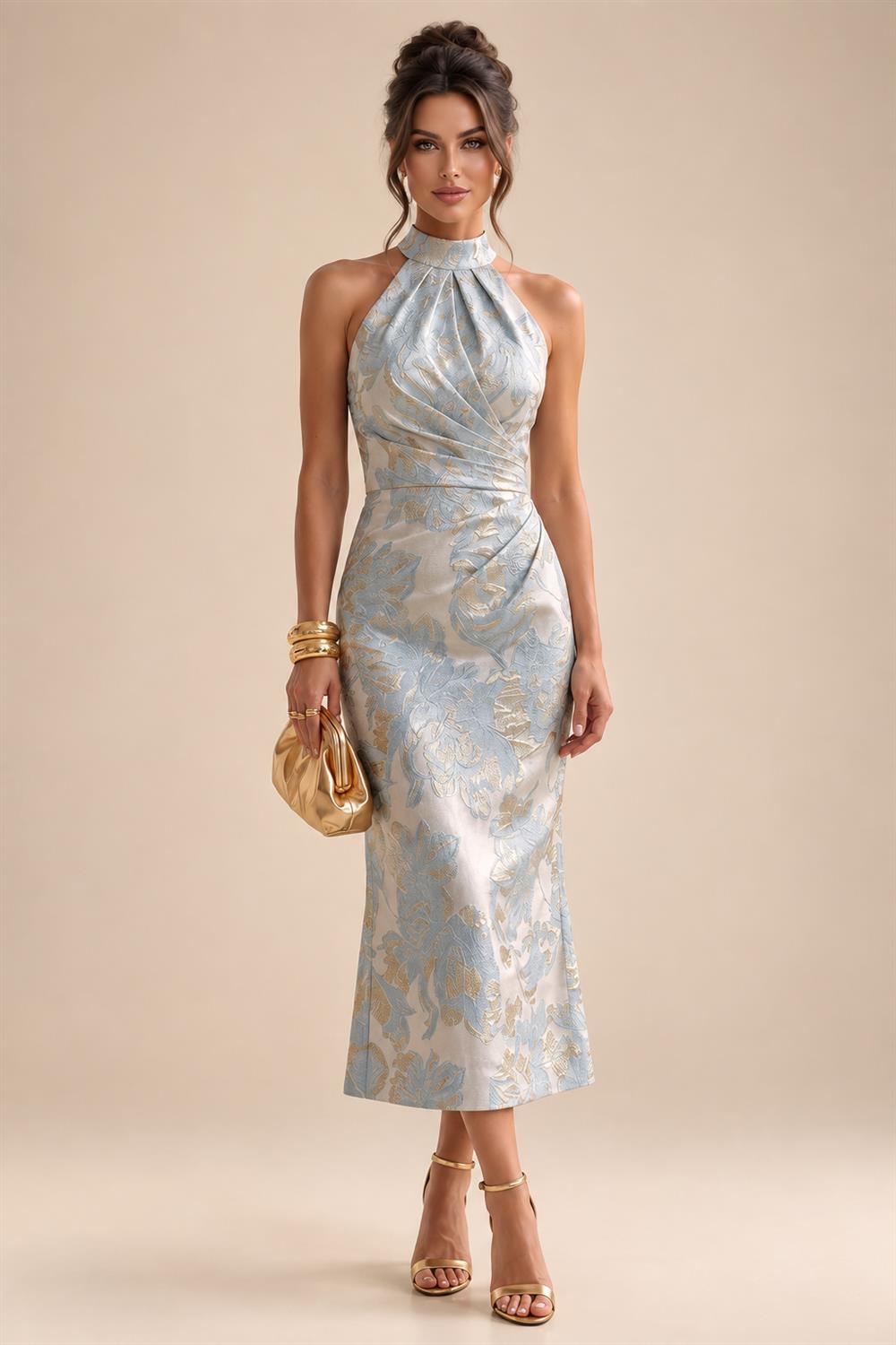 A-Line/Princess Off Shoulder Chiffon Floor-Length Mother of the Bride & Groom Dresses with Sequin, Lace Appliques & Pleats (SHI22501662)