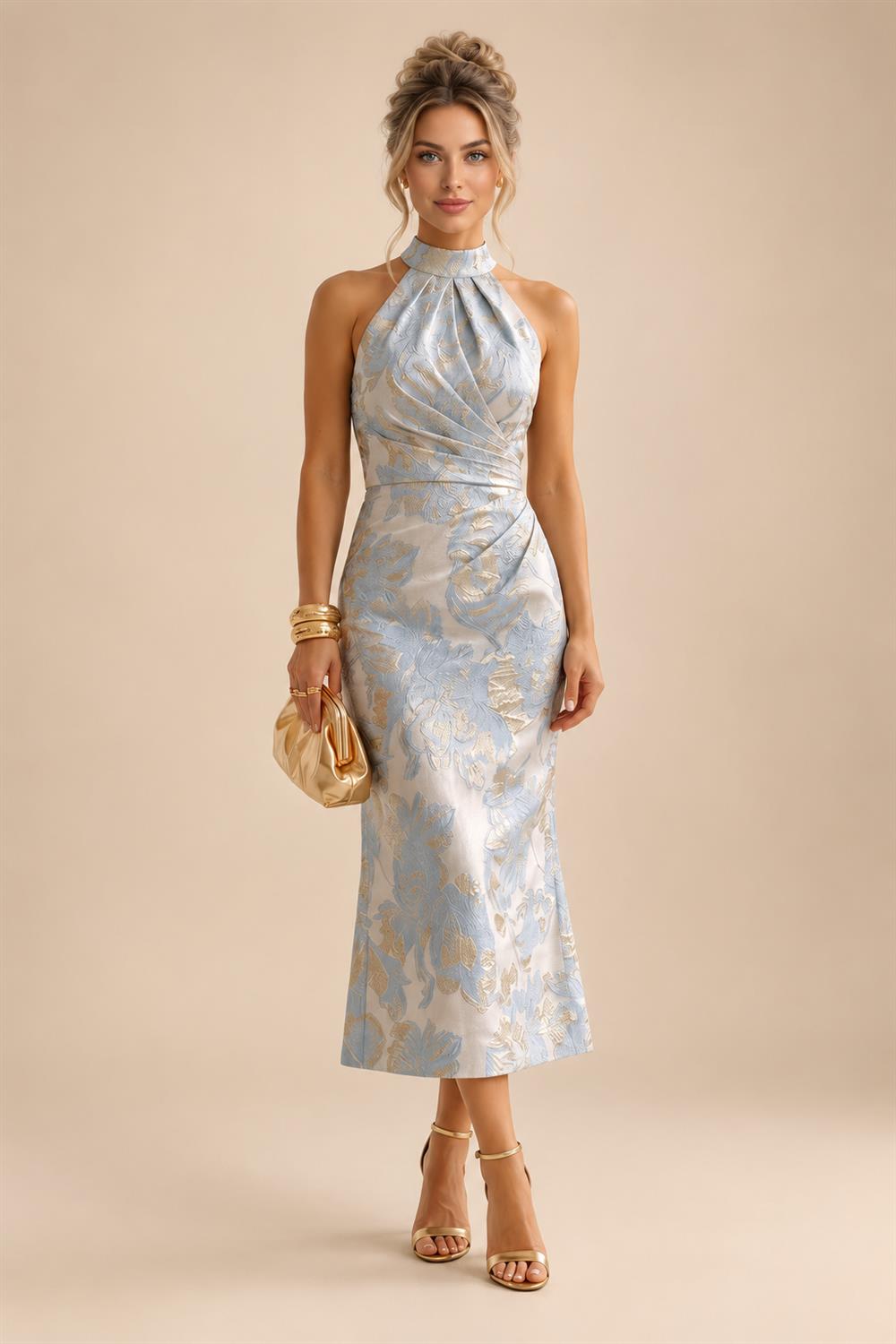 Scoop Neck Chiffon Floor-Length Mother of the Bride & Groom Jumpsuit with Lace Appliques (SHI22501558)