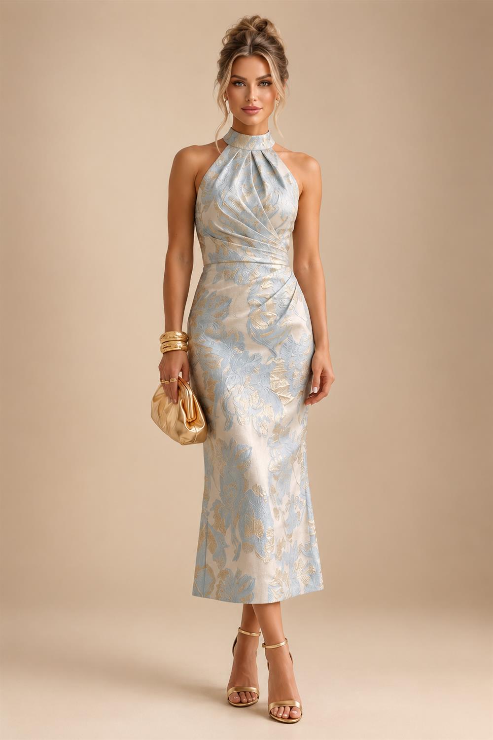 A-Line/Princess Off Shoulder Chiffon Floor-Length Mother of the Bride & Groom Dresses with Ruched Waist & Slit (SHI22501619)