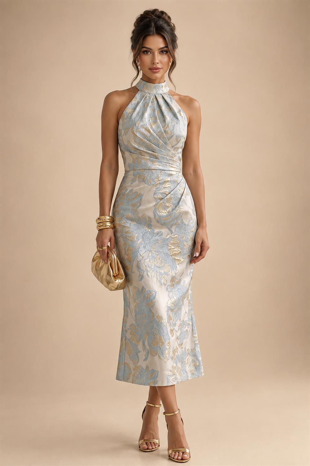 A-Line/Princess Strapless Lace Appliques Floor-Length Mother of the Bride & Groom Dresses with Pleats, Ruched Waist & Sweep Train (SHI22501664)