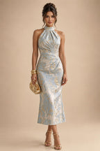 A-Line/Princess Strapless Lace Appliques Floor-Length Mother of the Bride & Groom Dresses with Pleats, Ruched Waist & Sweep Train (SHI22501664)