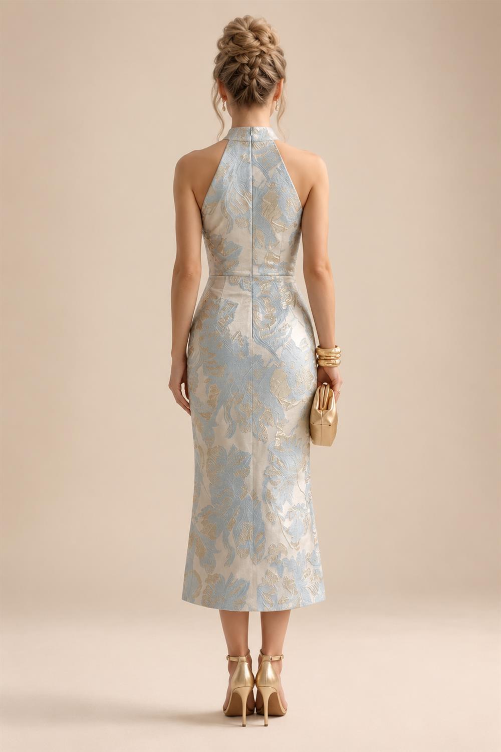 Scoop Neck Chiffon Floor-Length Mother of the Bride & Groom Jumpsuit with Lace Appliques (SHI22501558)
