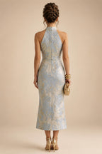 Sequin Floral A-Line/Princess V-Neck Floor-Length Mother of the Bride & Groom Dresses with 3D Flowers & Pleats (SHI22501350)