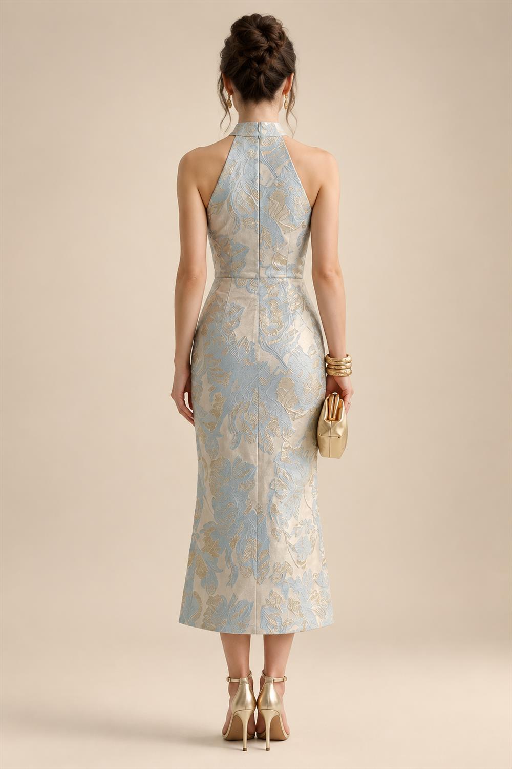 A-Line/Princess Scoop Neck Chiffon Floor-Length Mother of the Bride & Groom Dresses with Tiered Layers & Ruffles (SHI22501612)