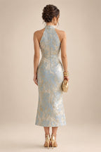 Satin Scoop Neck Mother of the Bride & Groom Dresses with 3D Flower (SHI22500338)