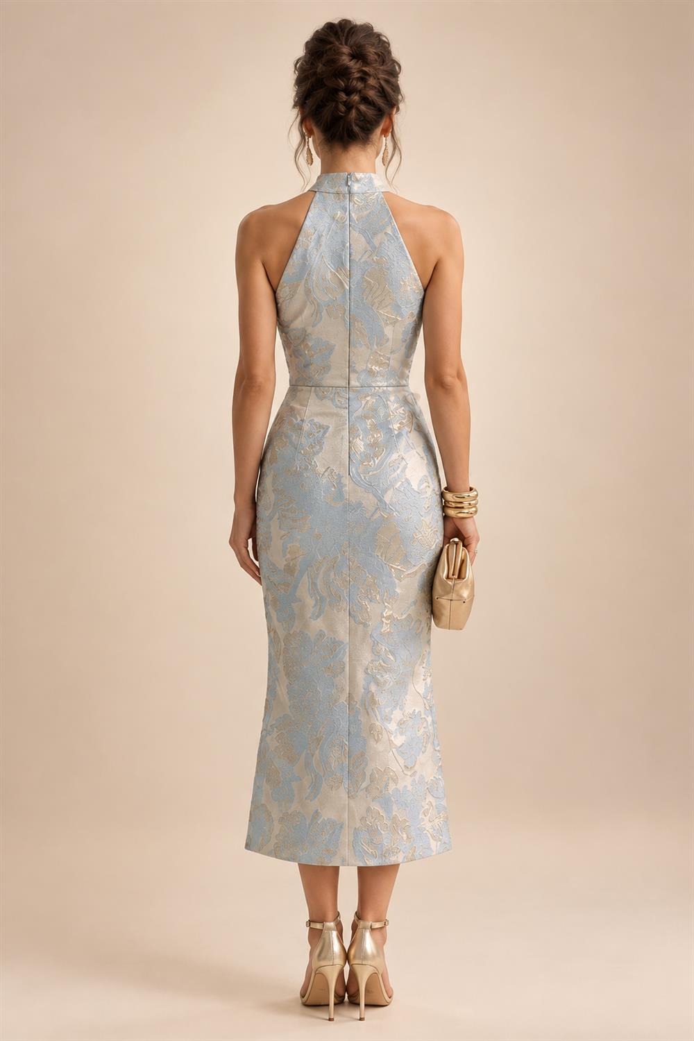 A-Line/Princess Off Shoulder Chiffon Floor-Length Mother of the Bride & Groom Dresses with Sequin, Lace Appliques & Pleats (SHI22501662)