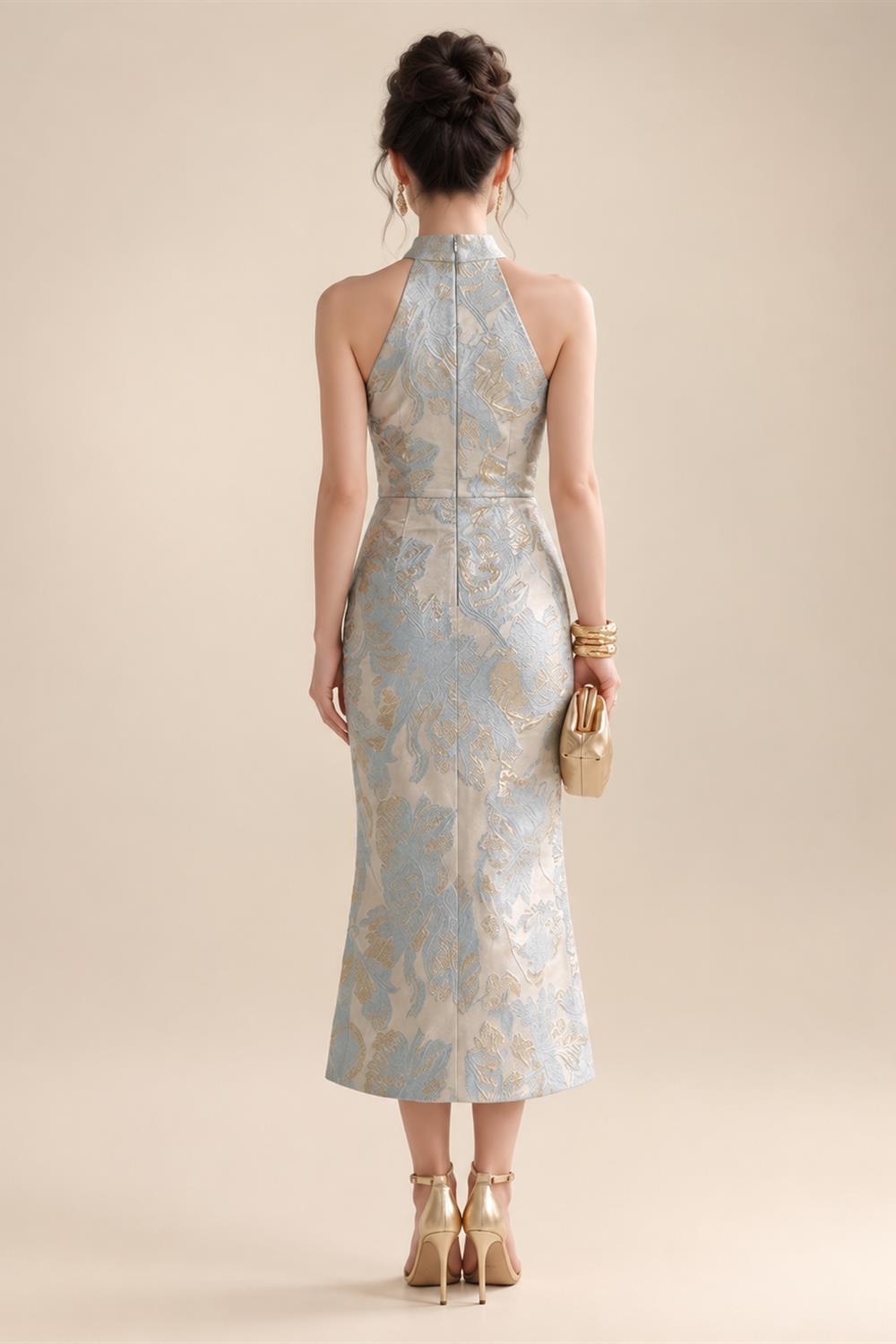 A-Line/Princess V-Neck Chiffon Maxi Mother of the Bride & Groom Dresses with Lace Appliques, Sweep Train & Bow (SHI22501641)