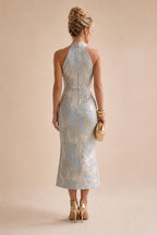 Floral Print A-Line/Princess Scoop Neck Floor-Length Mother of the Bride & Groom Dresses with Pockets (SHI22500916)