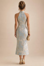 Satin A Line Round Neck Ruched Pleats Mother of the Bride & Groom Dresses (SHI22500952)