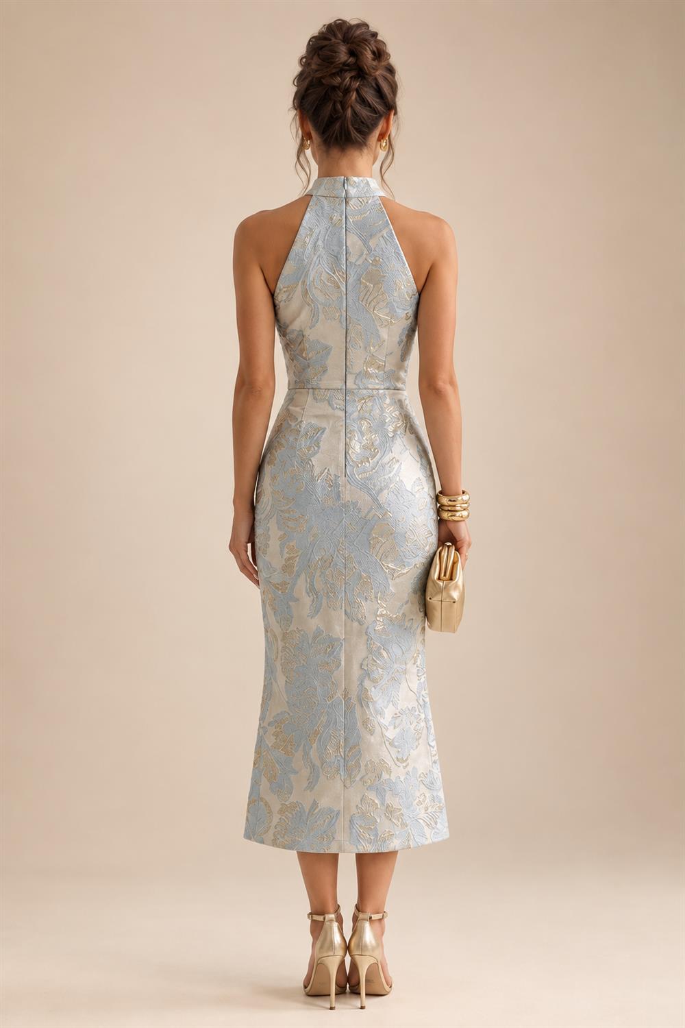 Scoop Neck Chiffon Floor-Length Mother of the Bride & Groom Jumpsuit with Lace Appliques (SHI22501558)