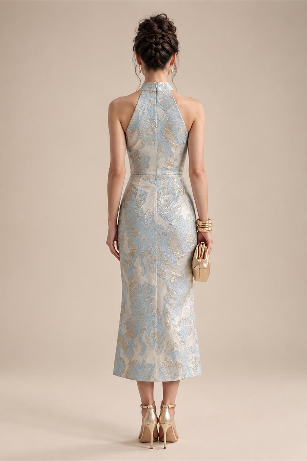 A-Line/Princess V-Neck Chiffon Maxi Mother of the Bride & Groom Dresses with Side Sash, Sweep Train & Ruched Bodice (SHI22501629)